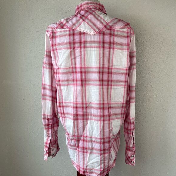 INC International Concepts Snap Down Full Sleeve Top Size L EUC - Picture 6 of 9